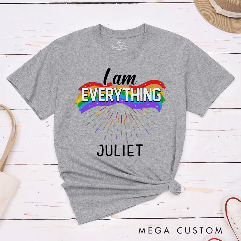 Personalized Lesbian Matching T-Shirts Everything I Need Everything I Am Couple T-Shirts LGBTQ Lesbian Couple Matching Tee