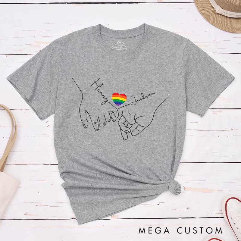 Personalized Pinky Promise Love Matching T-Shirts LGBTQ Lesbian Gay Matching Shirt LGBTQA+ Couple Matching Shirt for Her Him