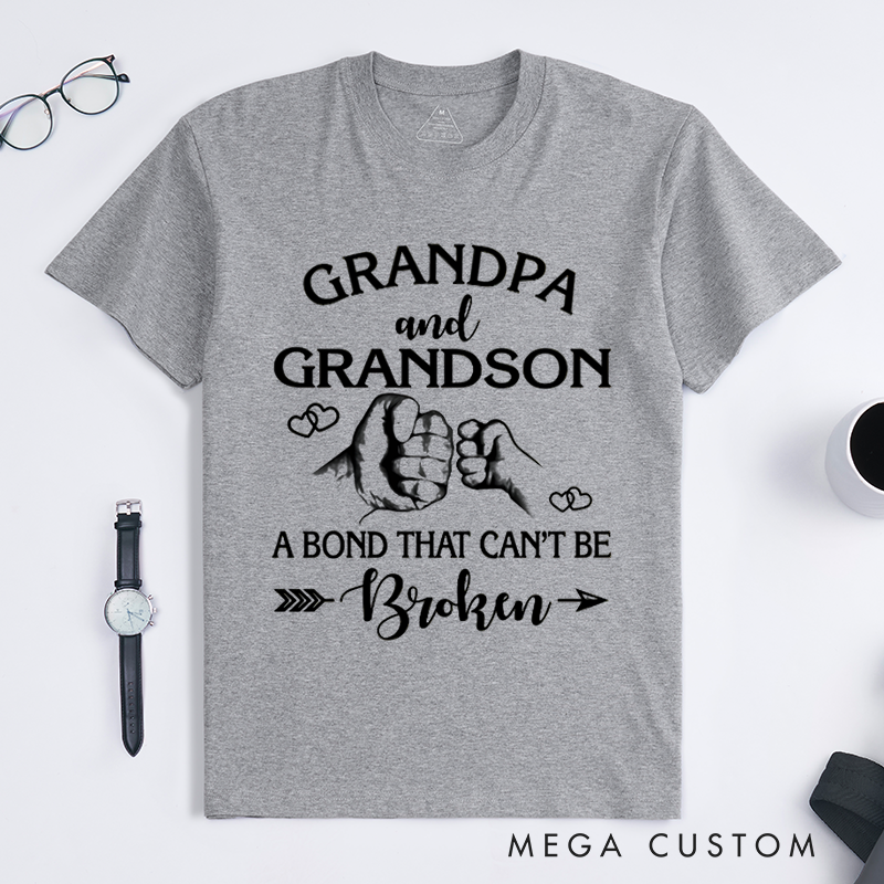 Personalized Grandpa and Grandsons Bond that Can't be Broken Classic T-shirt