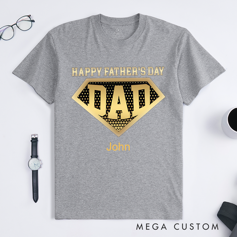 Personalized Happy Father Day Gift Super Hero Dad Classic T-shirt