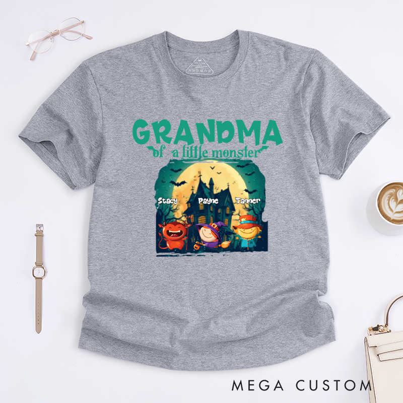 Personalized Mom Grandma of Little Monsters Classic T-Shirt Gift Ideas for Halloween