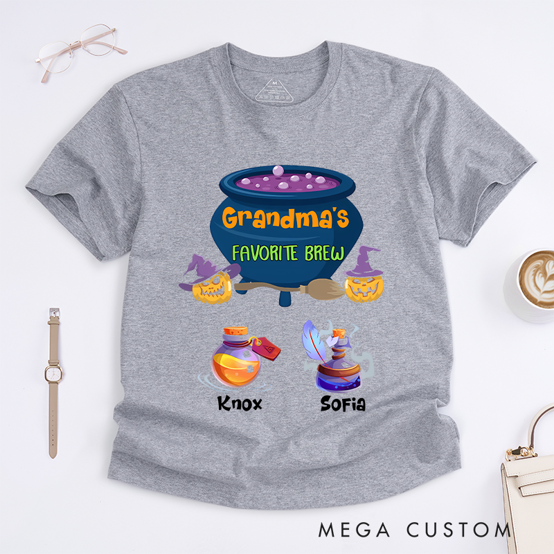 Personalized Mom's Grandma's Favorite Brew Classic T-Shirt Gifts for Mama Grandma