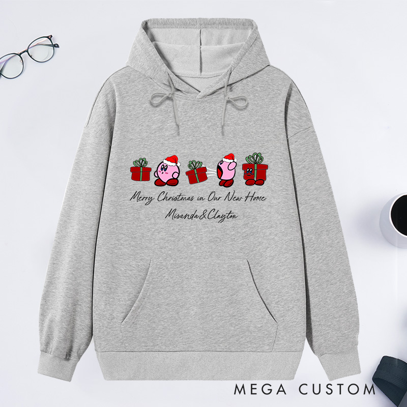 Personalized Hoodie Merry Christmas in Our New Home Design Custom Christmas Sweatshirt Christmas Housewarming Holiday Gift