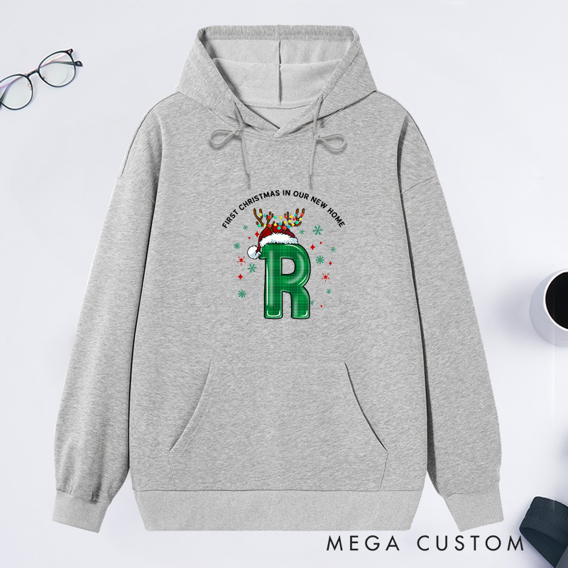 [Copy]Personalized Hoodie Christmas Tree Design Custom Family Christmas Name Sweatshirt Housewarming Holiday Gift New Home Theme