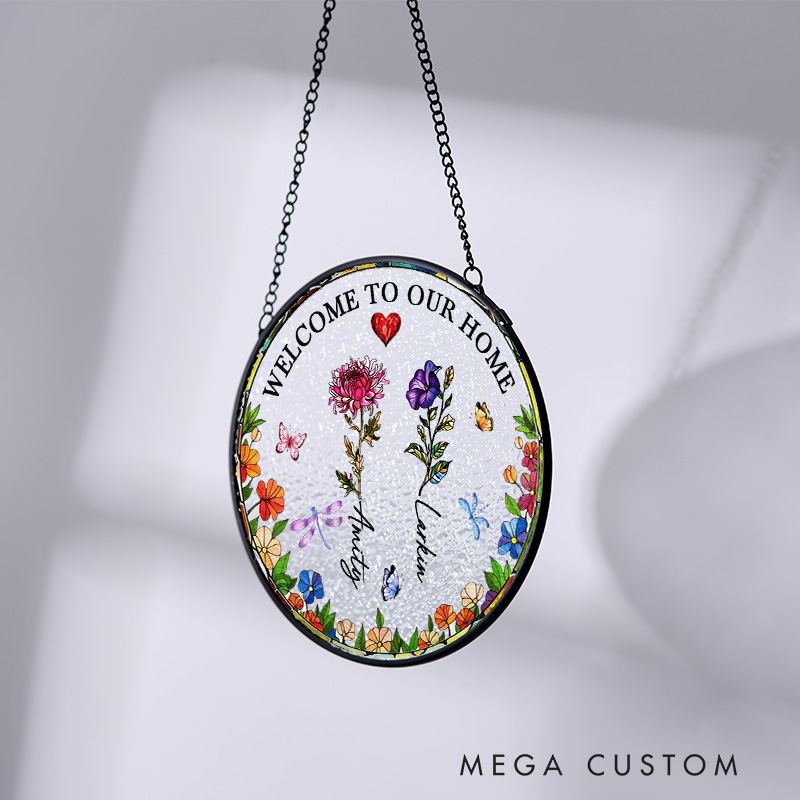 Personalized Suncatcher for Housewarming Welcome to Our Home Gift New Homeowners Keepsake Décor New Home Decor for Couple