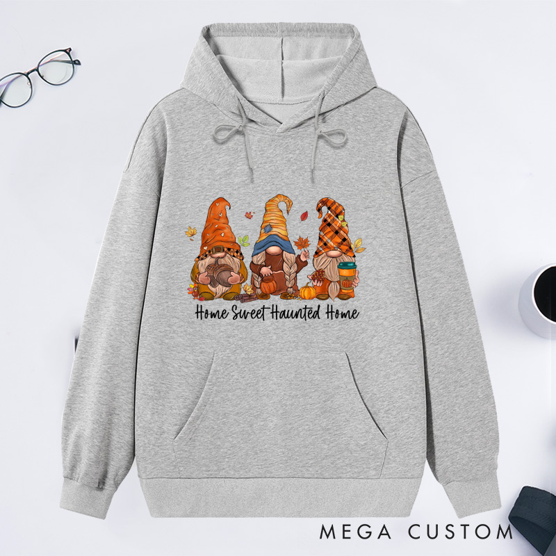 Personalized Gnomes Fall Sweatshirt Halloween Gnome Sweater Fall Vibes Shirt Gift for Thanksgiving Housewarming Sweatshirt Gift