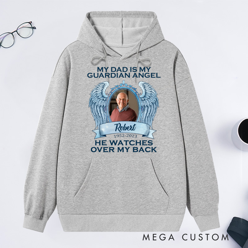 Personalized in Loving Memory Hoodie Rest in Peace Heaven Hoodie Custom Photo Hoodie My XX Is My Guardian Angel Sweatshirt 