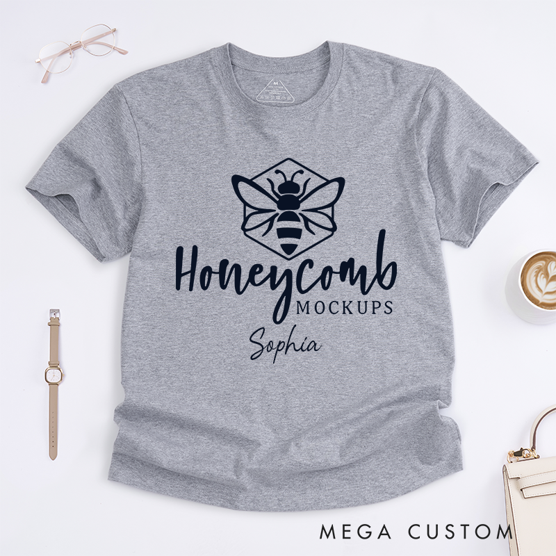 Personalized a Gift for Mom Honeycomb Mockup Design Classic T-shirt