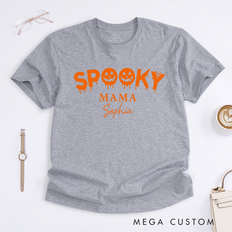 Personalized Halloween Spooky Mama Desigh Classic T-shirt
