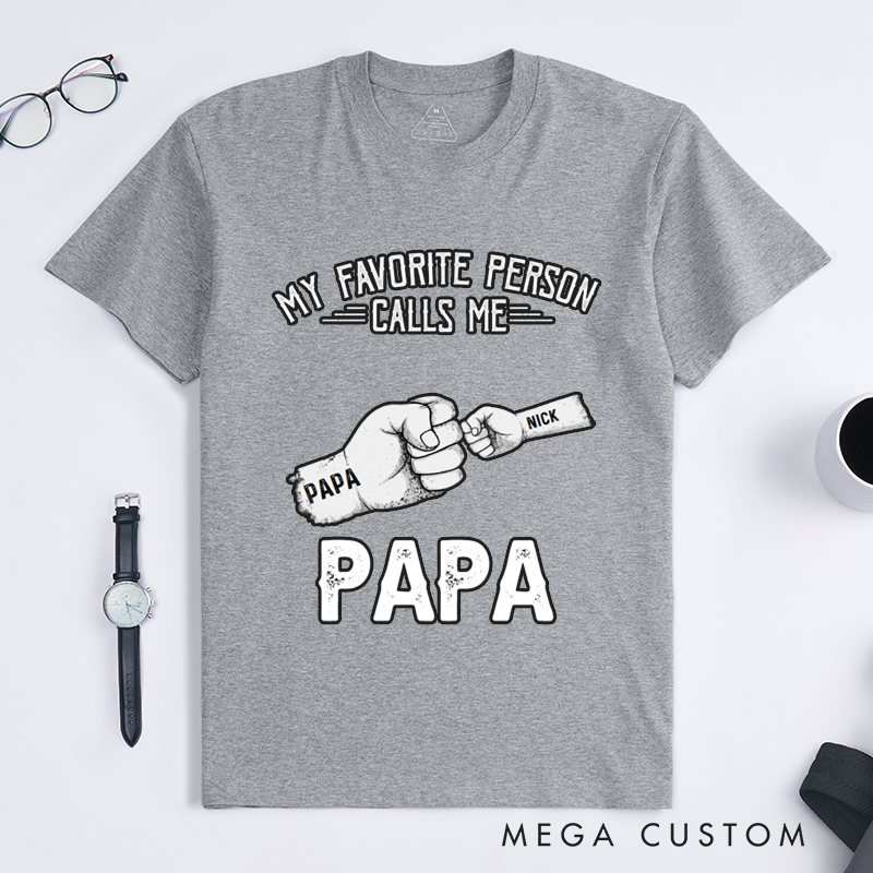 Personalized a Dad Like No Other My Favorite People Call Me Papa Classic T-shirt 