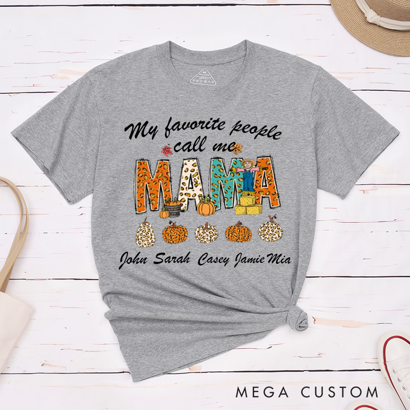 Personalized My Favorite People Call Me Mama Halloween Making Memories Together Family Classic T-shirt