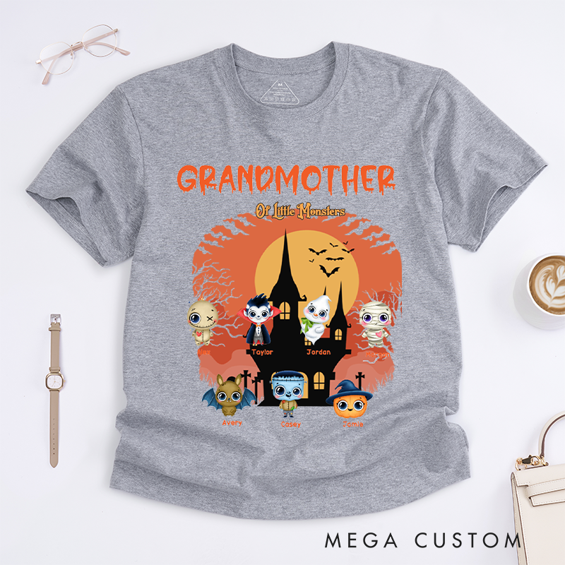 Personalized Grandma of little Monsters Classic T-shirt Halloween Gift Gift for Grandma