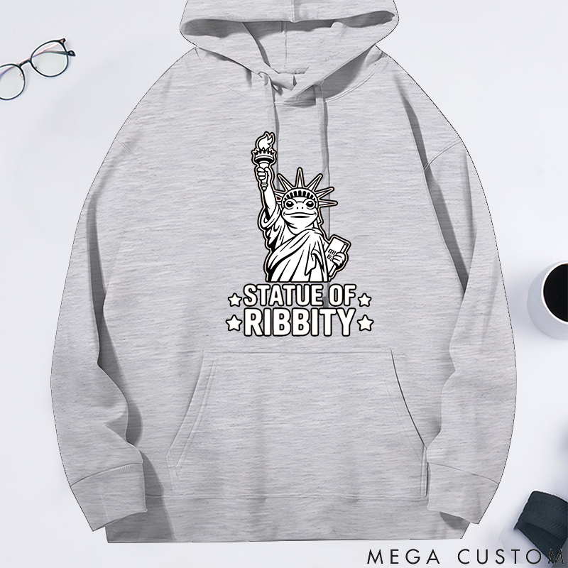 Personalized Classic Hoodie Statue of Ribbity Funny Frog Protest