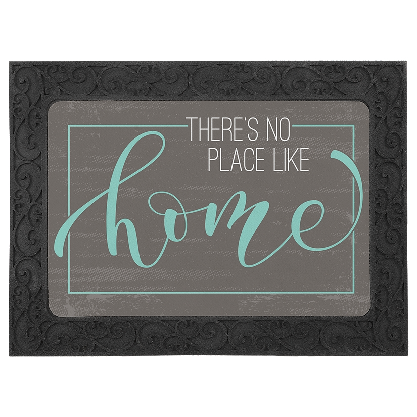 Personalized There's no Place Like Home Doormat Custom Housewarming Gift Decorative Indoor Outdoor Welcome Mat God Bless It Durable Floor Rug