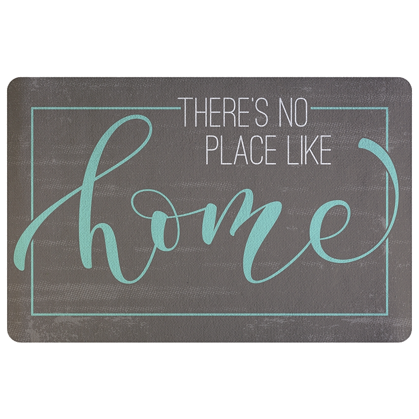 Personalized There's no Place Like Home Doormat Custom Housewarming Gift Decorative Indoor Outdoor Welcome Mat God Bless It Durable Floor Rug