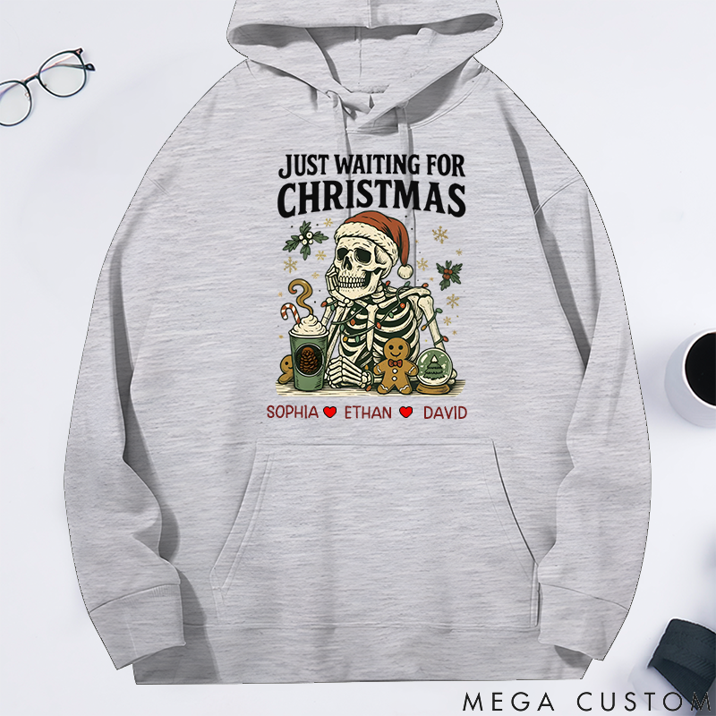 Personalized Classic Hoodie Fun Christmas Skeleton Festival Gingerbread Theme