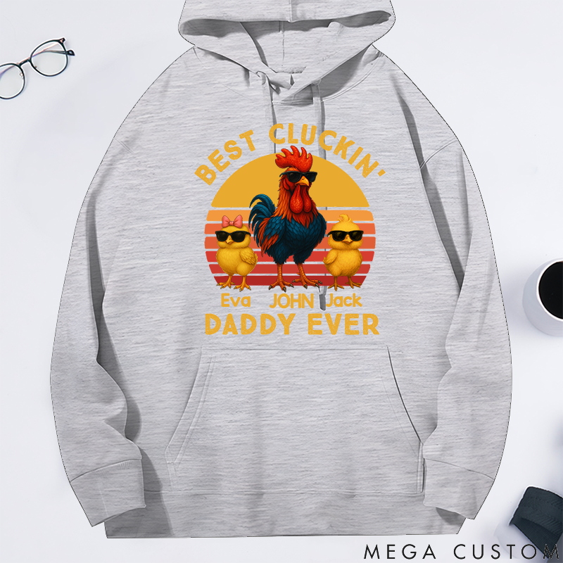Personalized Classic Hoodie Best Cluckin Dad Ever Theme