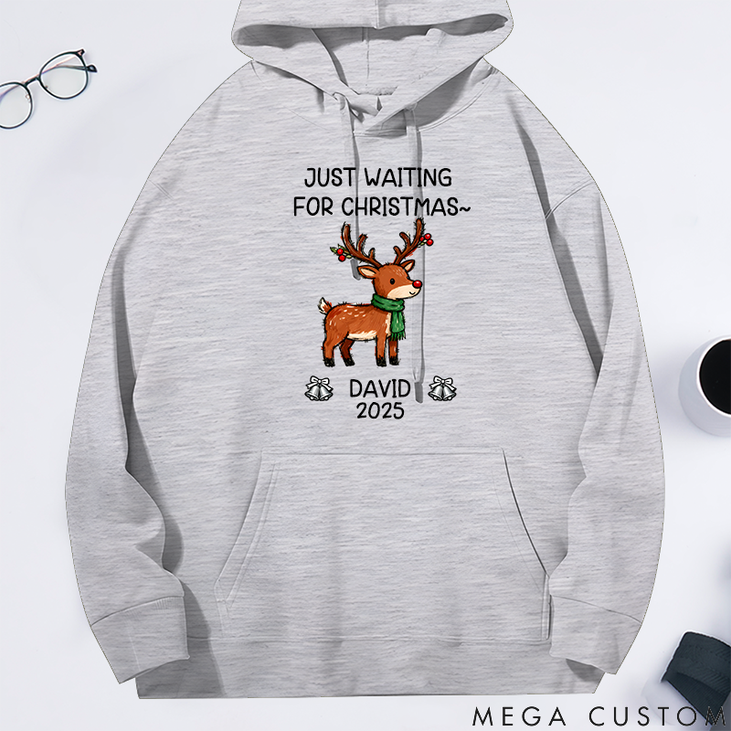 Personalized Classic Hoodie Christmas Hand-Drawn Style Cartoon Pattern Design