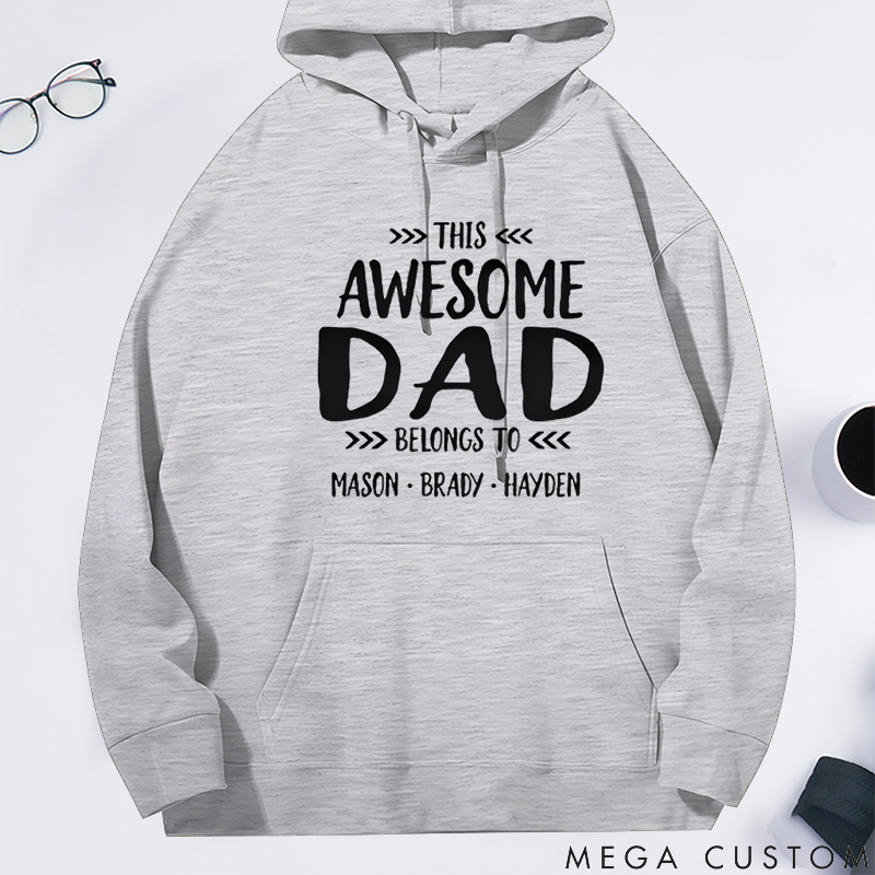 Personalized Classic Hoodie Best Dad Ever Fist Bump Design