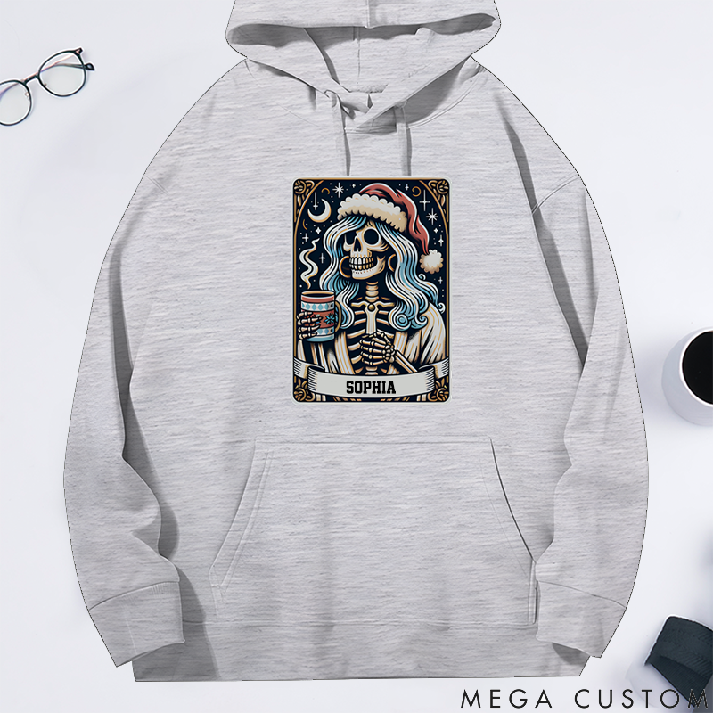 Personalized Classic Hoodie Christmas Tarot Skeleton Theme