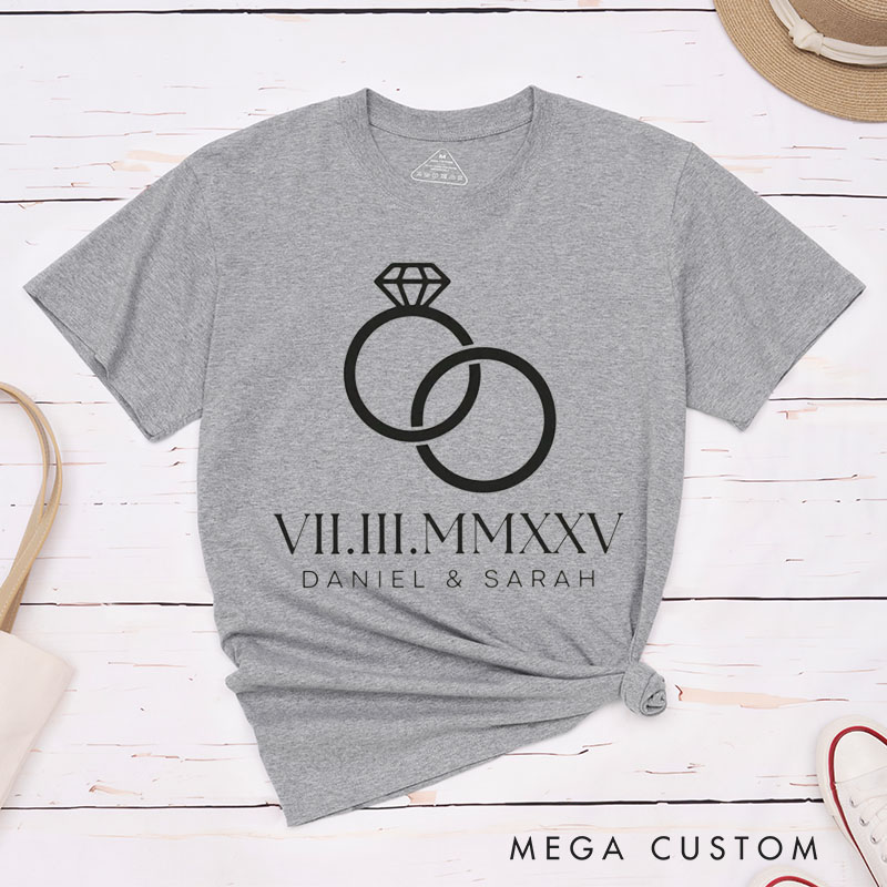 Personalized Couple Anniversary T-Shirt Timeless Love Anniversary Shirts Romantic Couple T-Shirts for Boyfriend Girlfriend Wife Husband