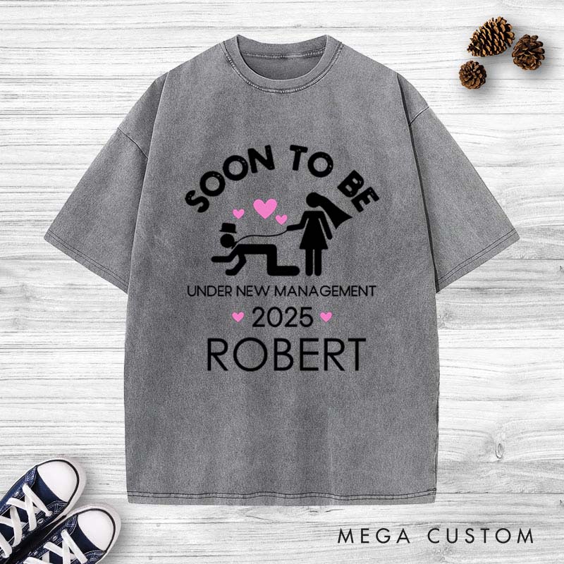 Personalized Soon To Be Husband T-Shirt Funny Wedding Designed Shirt for Groom Wedding Party Favors Shirt for Men Stag Gift Tees for Him
