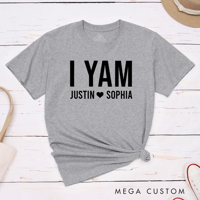 Personalized Couple Minimalist She’s My Sweet Potato I Yam T-Shirt Thanksgiving Day Matching T-Shirt for Husband Wife Boyfriend Girlfriend Gift