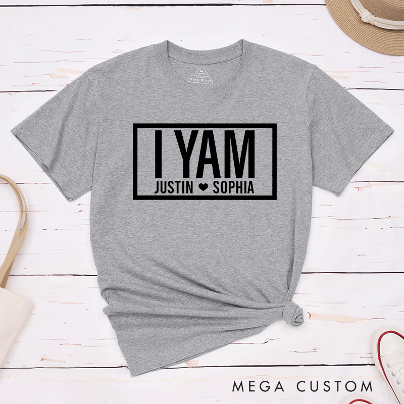 Personalized Couple Humor She’s My Sweet Potato and I Yam T-Shirt Thanksgiving Day Matching T-Shirt for Husband Wife Boyfriend Girlfriend Gift