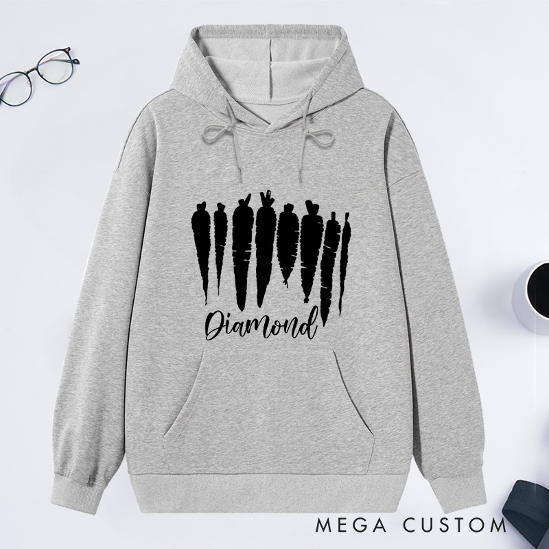 Personalized Carrot Classic Hoodies Custom Food Hoodies with Name Vegetable Hoodies Plant Lover Gift Gardening Lover Gift Gardener Gift