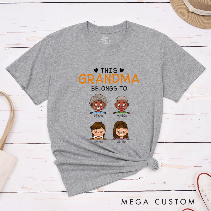 Personalized This Grandma Belongs To Classic T-shirt