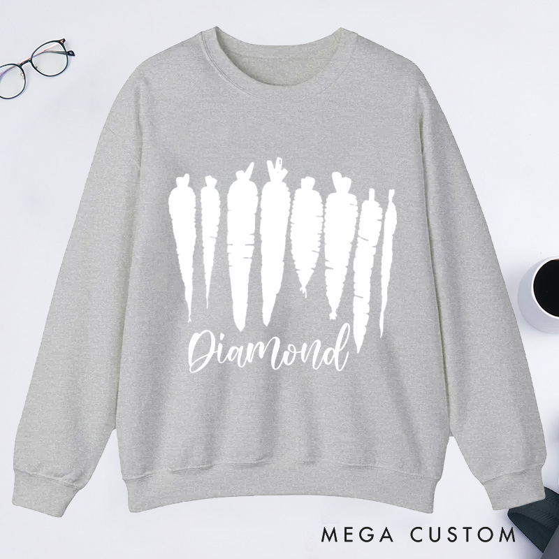 Personalized Carrot Classic Sweatshirts Wildflowers Food Sweatshirt Vegetable Sweatshirt Plant Lover Gift Gardening Gifts Farmer Gift