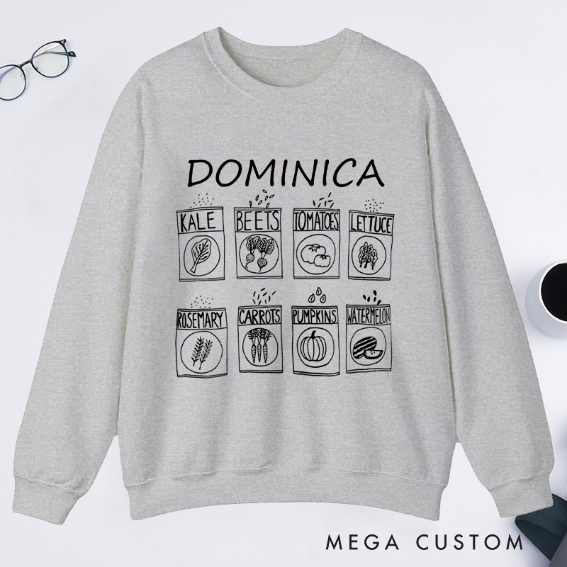 Personalized Garden Classic Sweatshirts Gardening Sweatshirt Gardener Sweatshirt with Name Plant Lover Gift Gardening Lover Gift