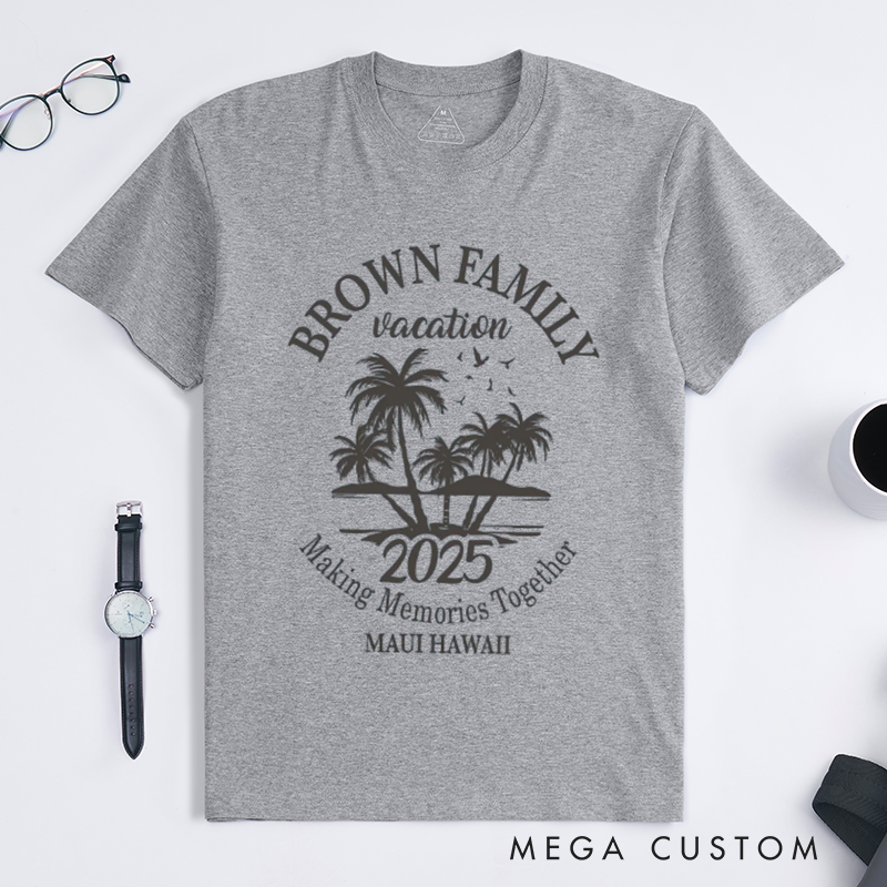 Personalized 2025 Family Vacation Matching Shirts and Make Memories in Comfort and Style Classic T-shirt