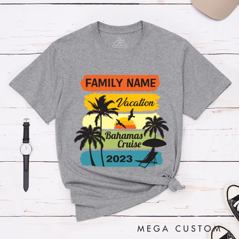 Personalized Custom Family Vacation Shirts Beach Trip Matching Classic T-shirt