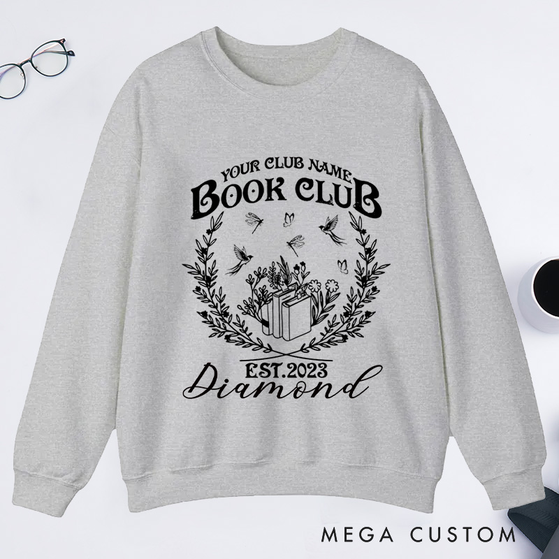 Personalized Book Club Classic Sweatshirts Since Reading Club Sweatshirt with Name Sweatshirt Book Lovers Gift Librarian Gift Reading Gift