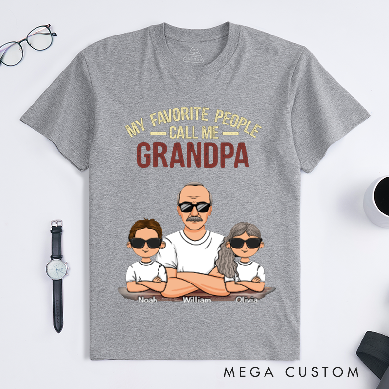 Personalized My Favorite People Call Me Grandpa Classic T-shirt