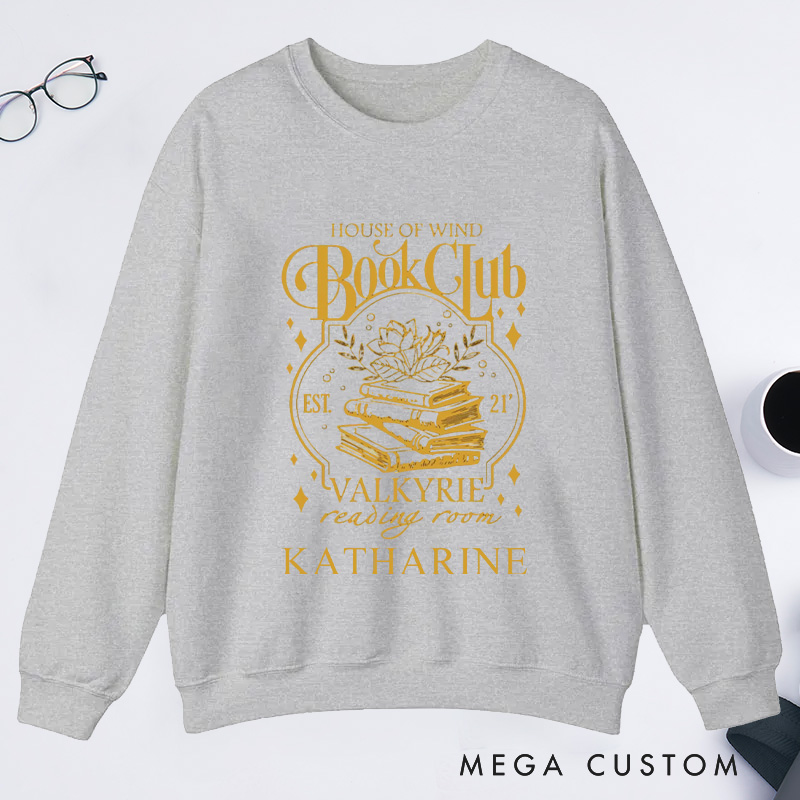 Personalized Book Club Classic Sweatshirts with Name Feyre Custom Bookish Sweatshirt Book Lovers Gift Librarian Gift Reading Gift