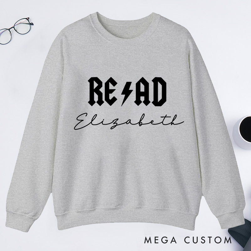 Personalized Read Classic Sweatshirts Custom Bookish Sweatshirt with Name for Book Lover Gift Librarian Gift Reader Gift Reading Gift