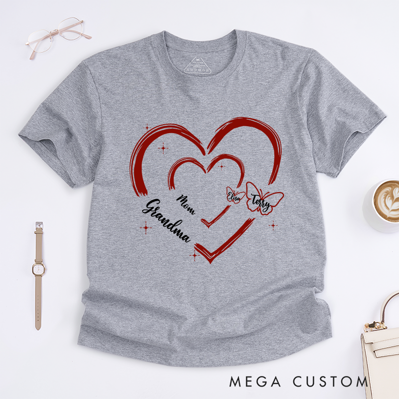 Personalized Butterfly Gift for Mom Grandmother Classic T-Shirt