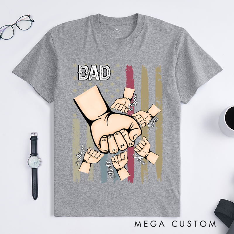 Personalized Dad Grandpa and Kids Classic T-Shirt Loving Gift for Daddy