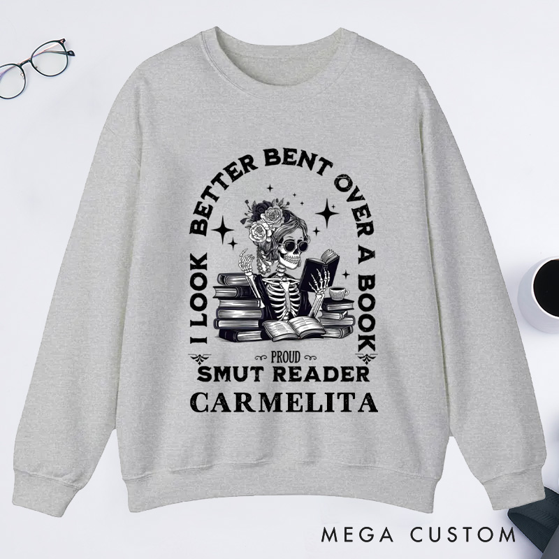 Personalized Spread Those Pages Classic Sweatshirts I look Better Bent Over A Book Bookish Sweatshirt with Name Book Lovers Gift Librarian Gift
