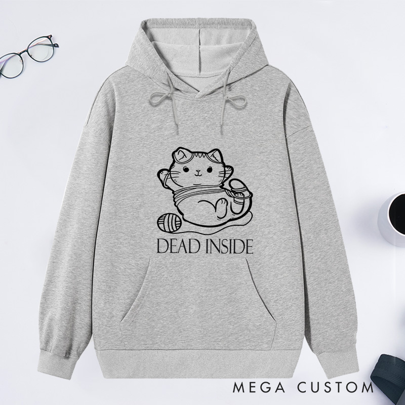 Personalized Cat And Yarn Knit Classic Hoodies Knitting Gift Knitter Gift Love To Knit Love Knitting Knit Lover