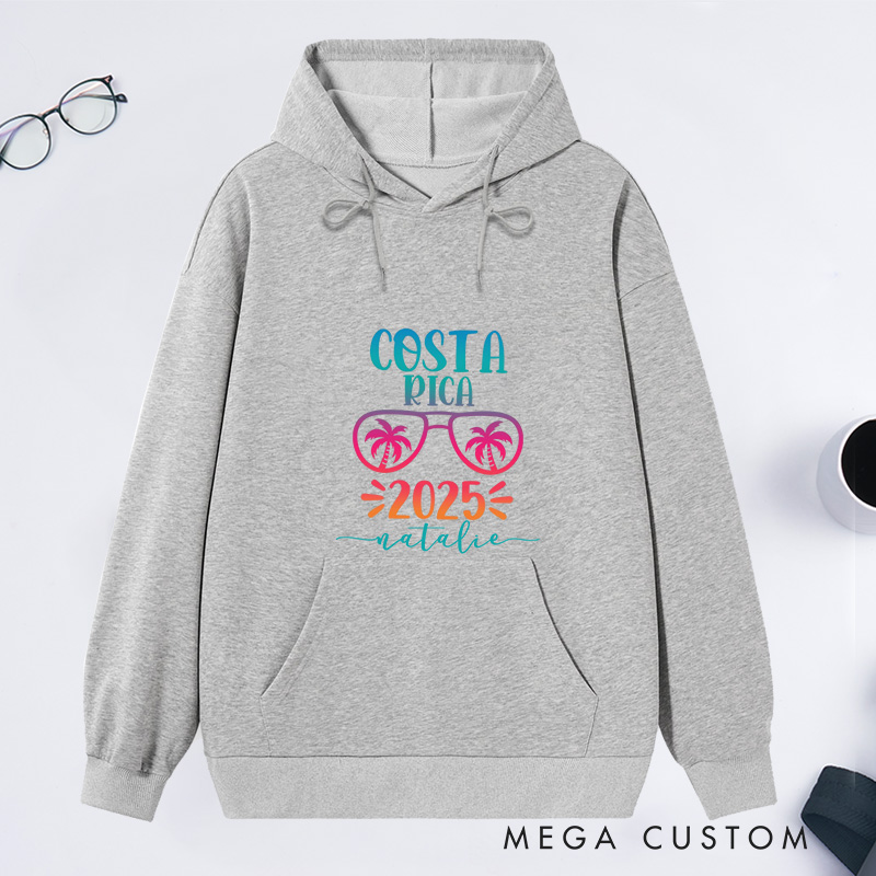 Personalized Costa Rica 2025 Classic Hoodies San Hose Travel T-shirt Summer Family Tee Costa Rica Vacation Shirt Cute Beach Shirt