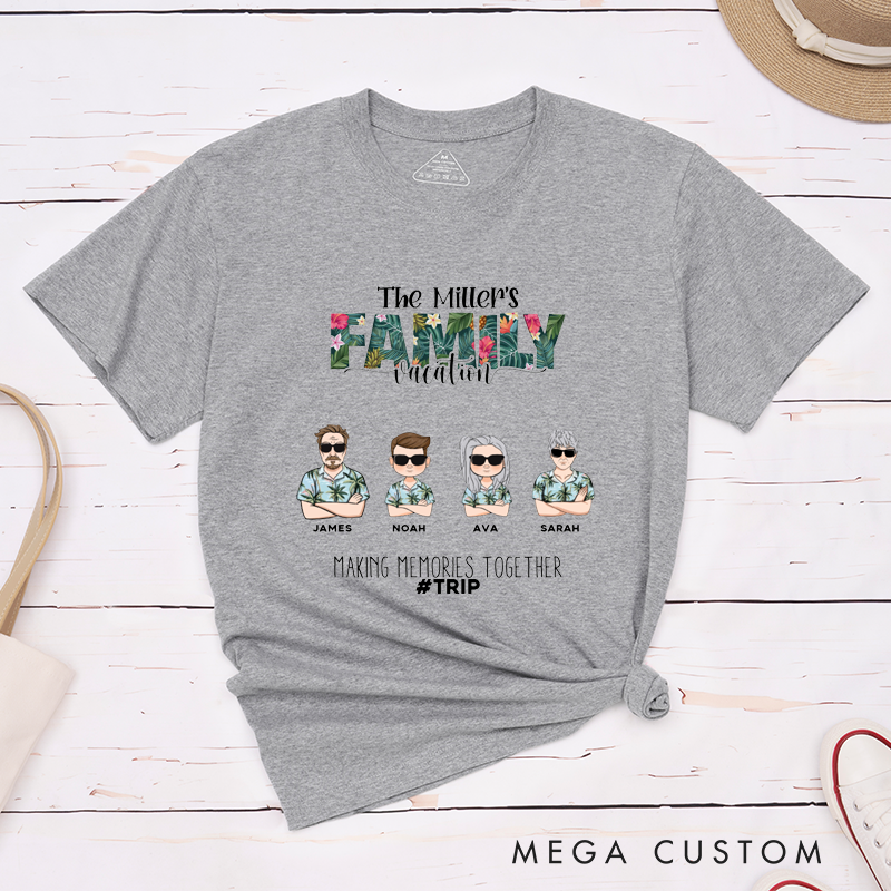 Personalized Family Vacation Making Memories Together Classic T-shirt