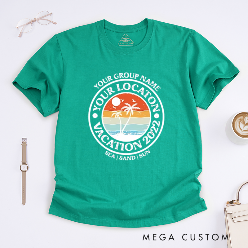 Personalized Vacation T-Shirt Celebrate Your Unique Trip with Custom Group Name Location and Year Design