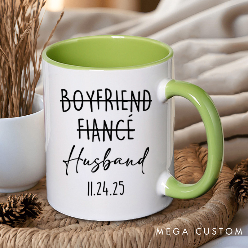 Personalized Relationship Journey Couple Mugs Wife Husband Coffee Mug for Couple Groom Bride Ceramic Coffee Cup for Him Her