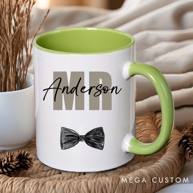 Personalized Mr. & Mrs. Wedding Mugs Wife Husband Coffee Mug for Couple Groom Bride Ceramic Coffee Cup for Him Her