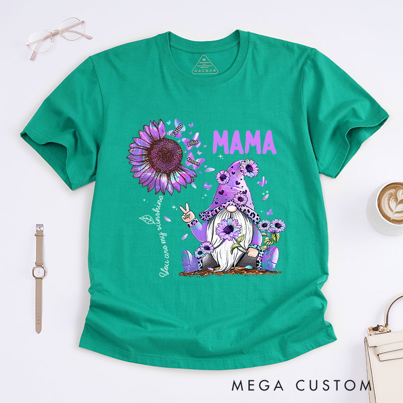 Personalized Hologram Sunflower Grandma You are My Sunshine Nana Classic T-shirt