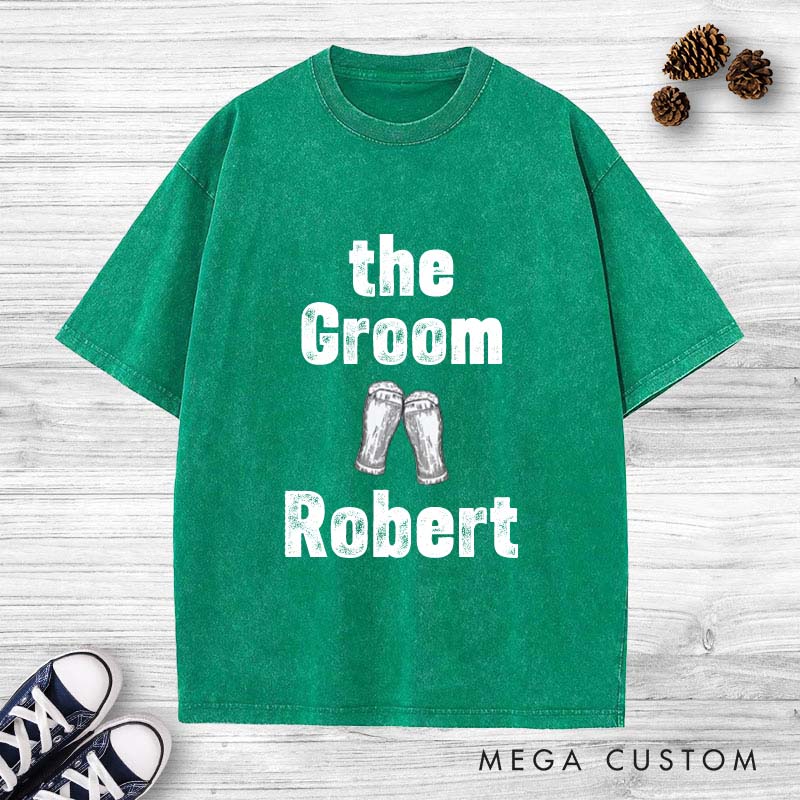 Personalized Cheers To Groom Bachelor Party T-Shirt Groomsman Stag Party Favors Shirt Bachelor Party Gift Tees Best Man Gift