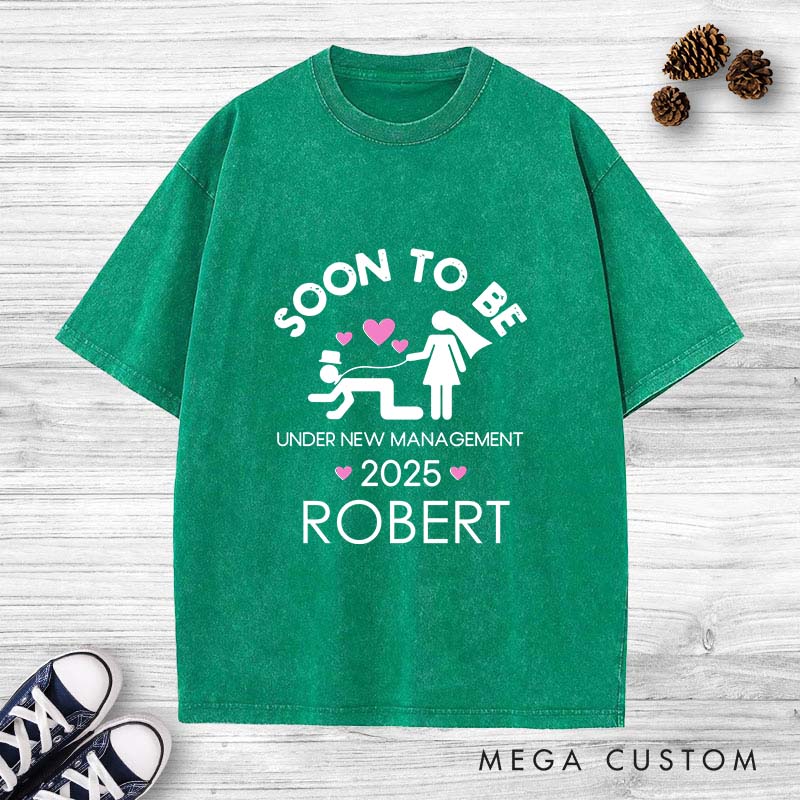 Personalized Soon To Be Husband T-Shirt Funny Wedding Designed Shirt for Groom Wedding Party Favors Shirt for Men Stag Gift Tees for Him